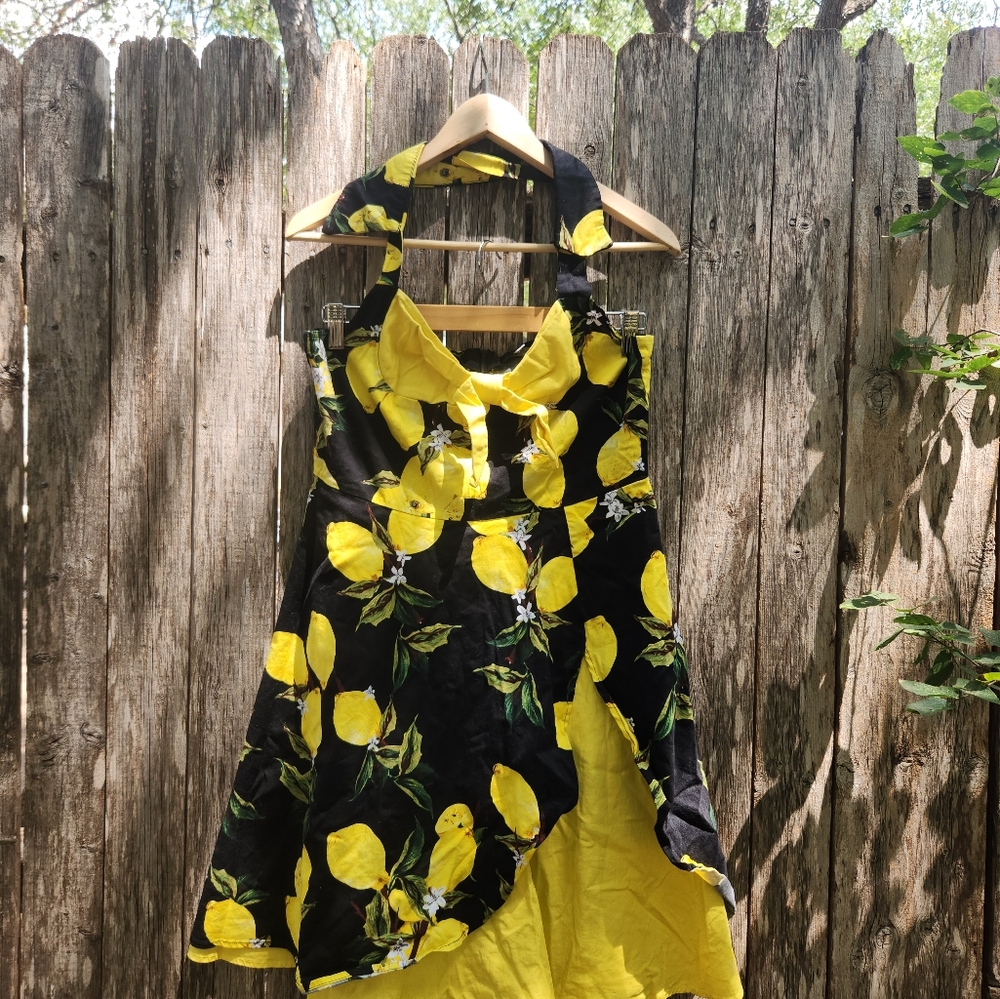 Pinup Lemon Drop Rockabilly Swing Dress